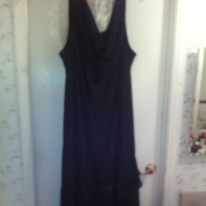 Scalloped Hang Neck No Sleeves Dress